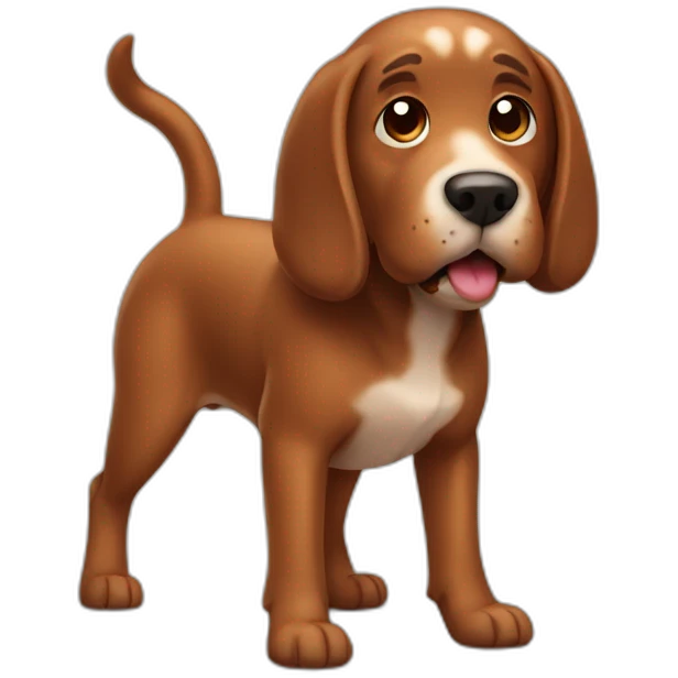 Brown dog pooping emoji