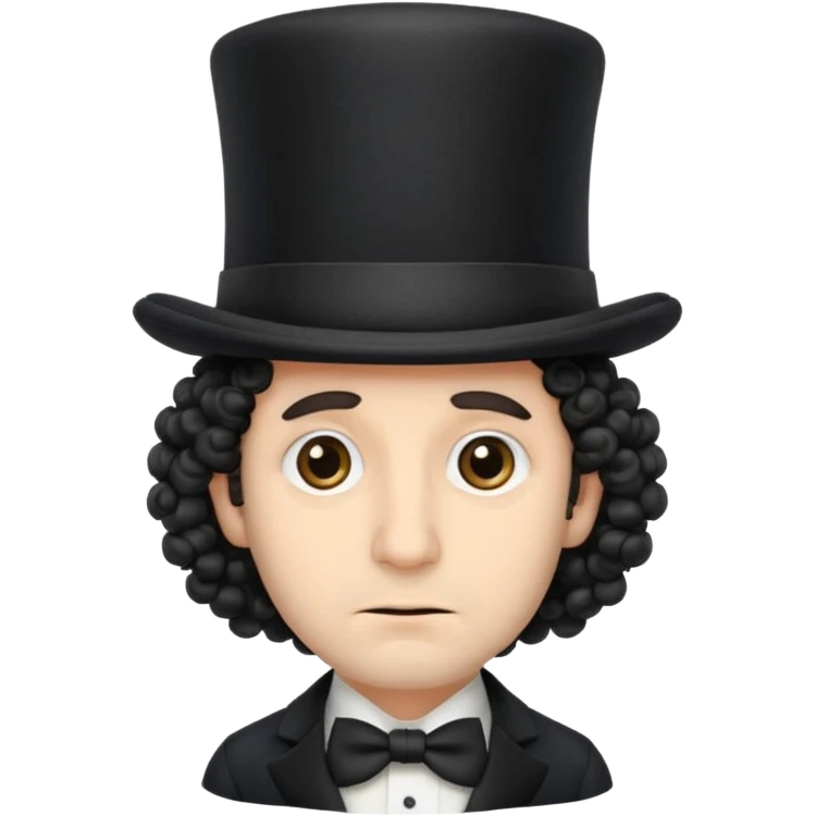 Sad Jew in top hat and curls on side of his head emoji