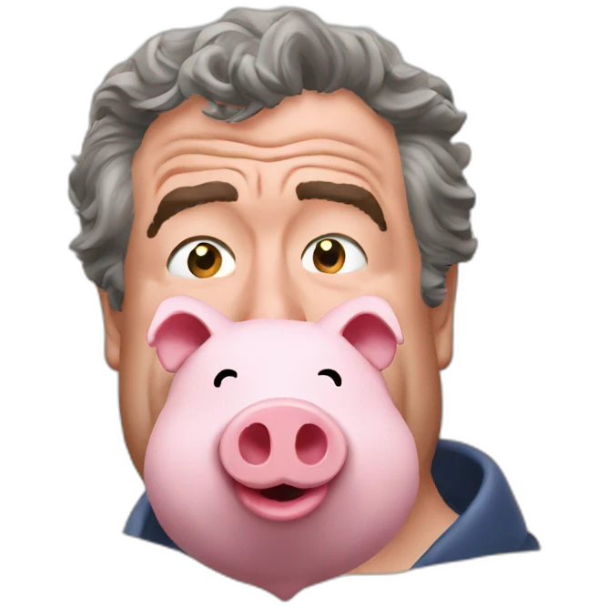 Jeremy clarkson kissing his pig emoji