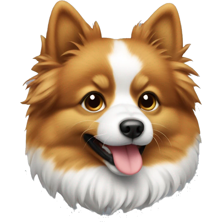 Spitz tricolore heureux  emoji