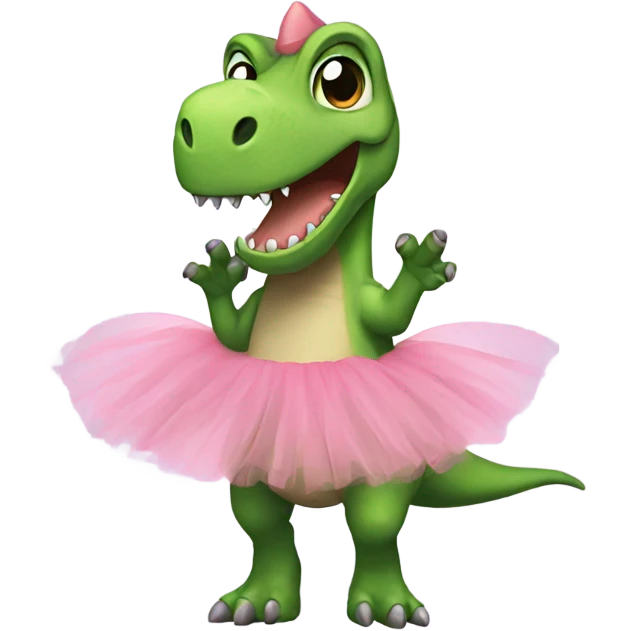 dinosaur wearing tutu emoji