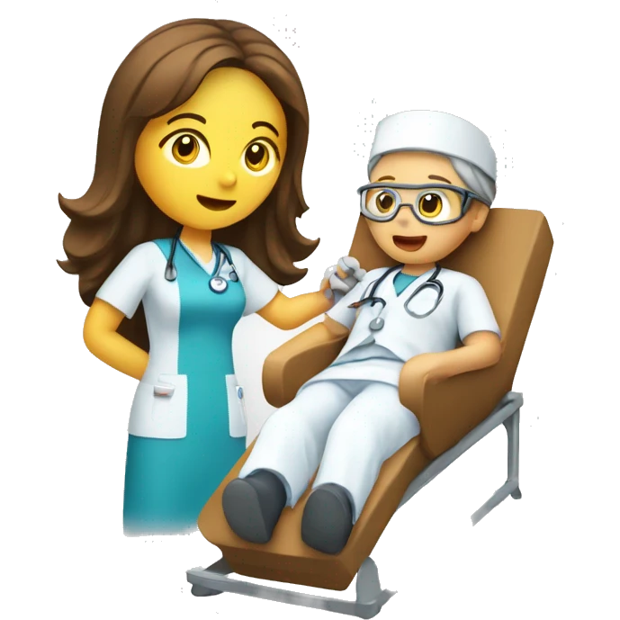 Nurse cannulating a patient emoji