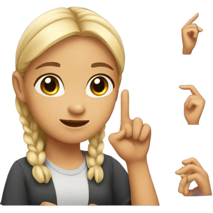 Girl doing sign language  emoji