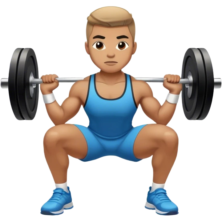 stylish athlete weighted squats emoji