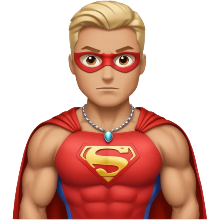 superhero with necklace emoji