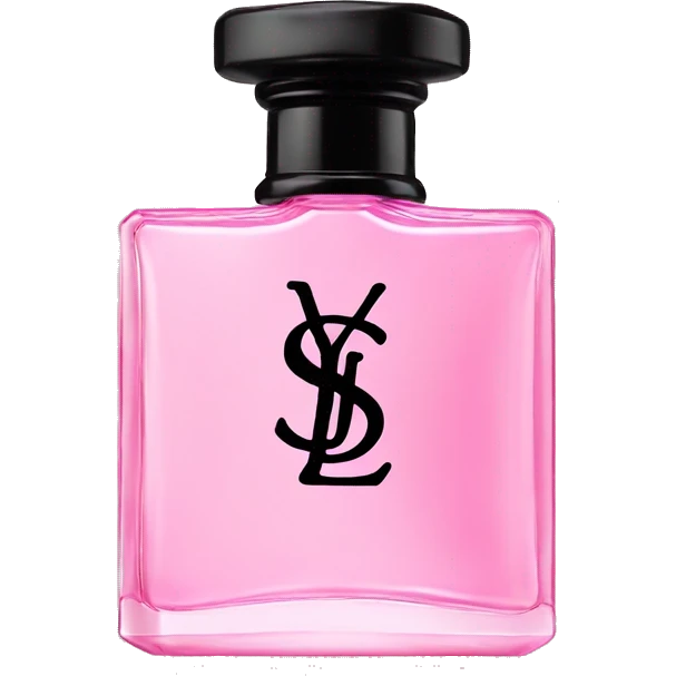 pink YSL perfume bottle with black cap emoji