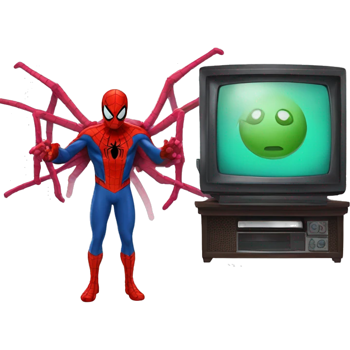 Spider-Man and television emoji