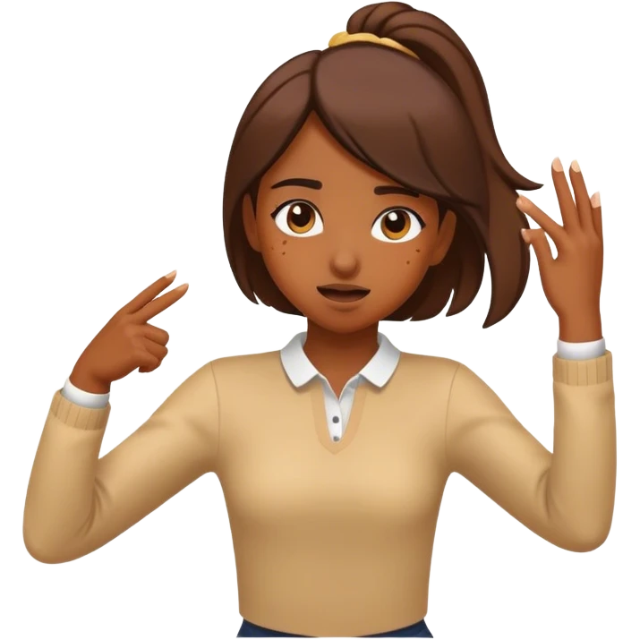 girl hitting the dab emoji