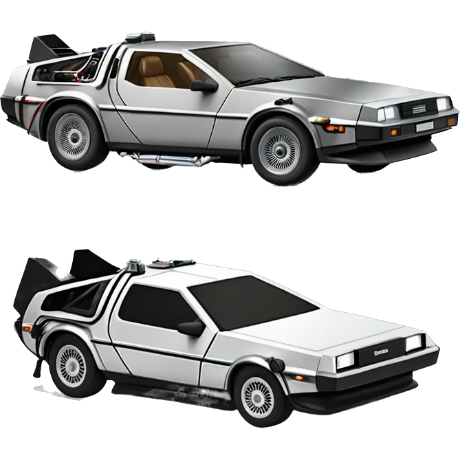 DeLorean back to the future lightspeed emoji