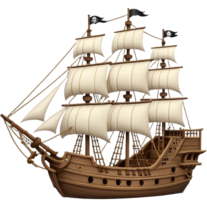 white pirate ships emoji