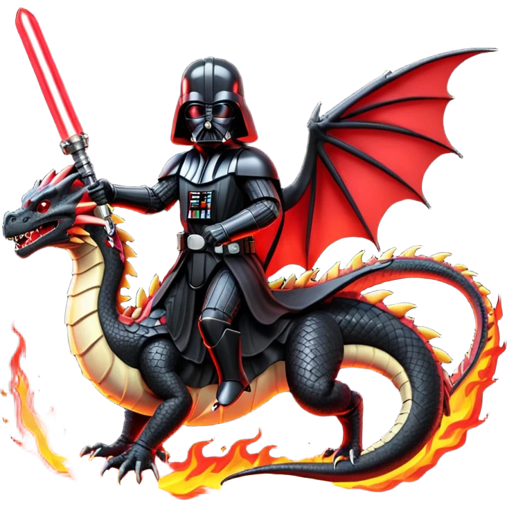 Darth vader riding a dragon emoji