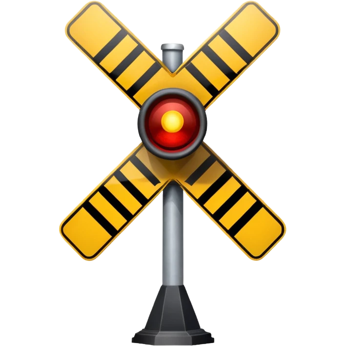Railroad crossing light emoji