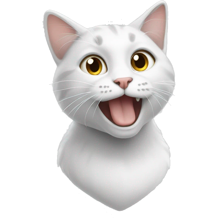 White heart with a cat emoji