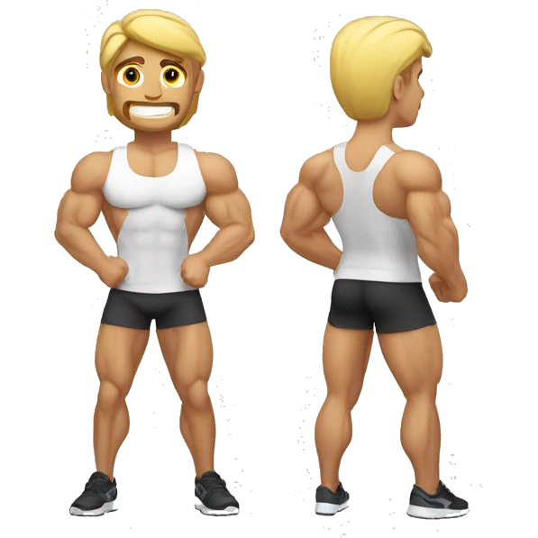 white fitness trainer muscle emoji