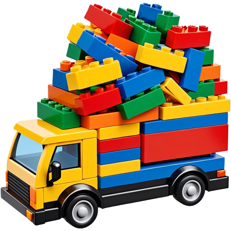 Legos in moving truck emoji