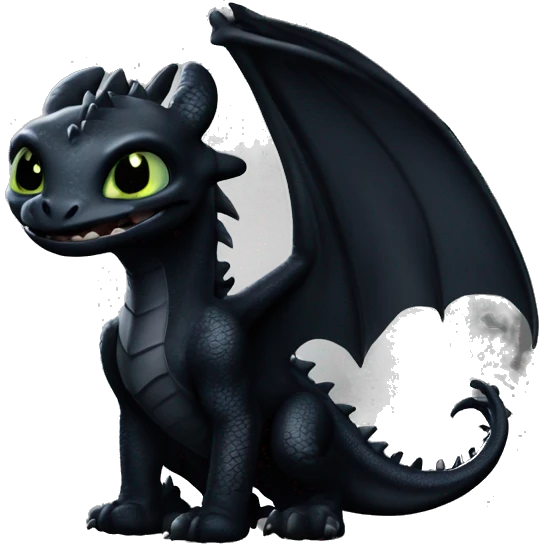 Toothless dragon night fury  emoji