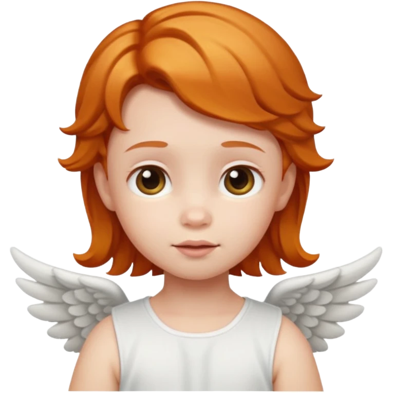 Make a baby angel emoji of just the face and have a piece of ginger hair like this: 👼🏻 emoji