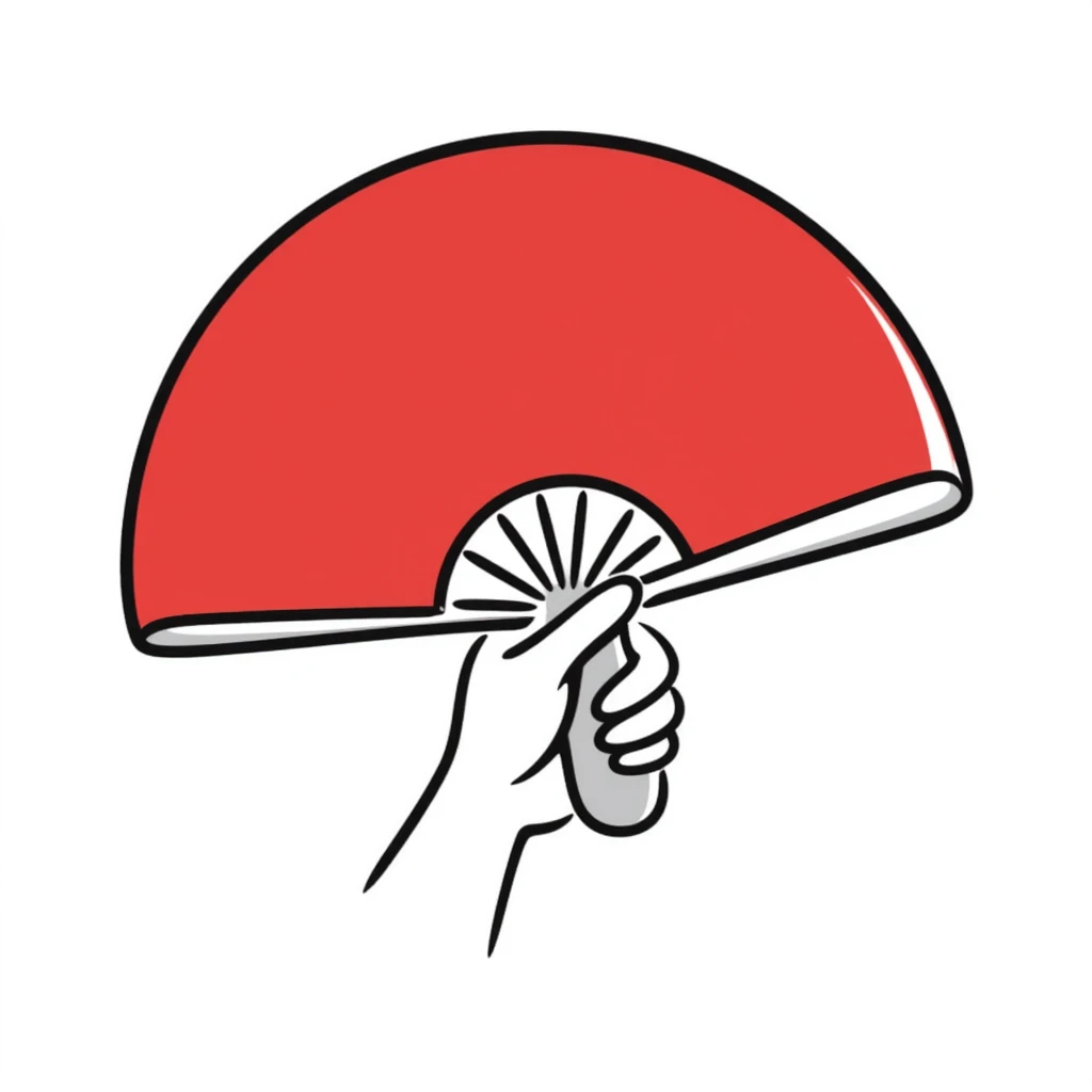 red hand fan emoji