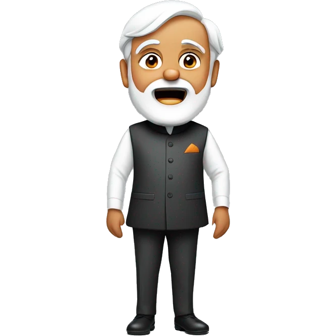 narendra modi shrugging with his arms up emoji