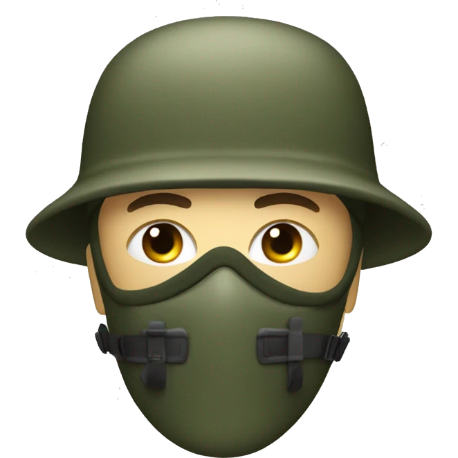 militär schutzmaske emoji