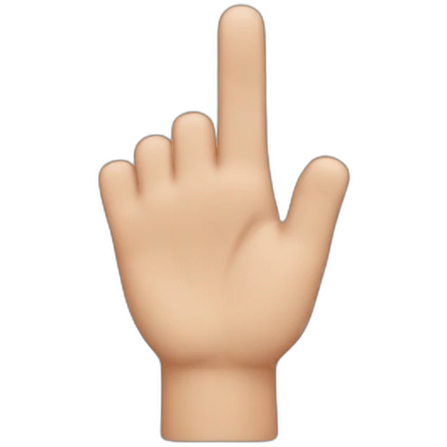 finger touching a touch screen emoji