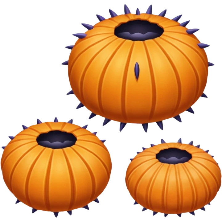 Create a opened half sea urchin emoji emoji