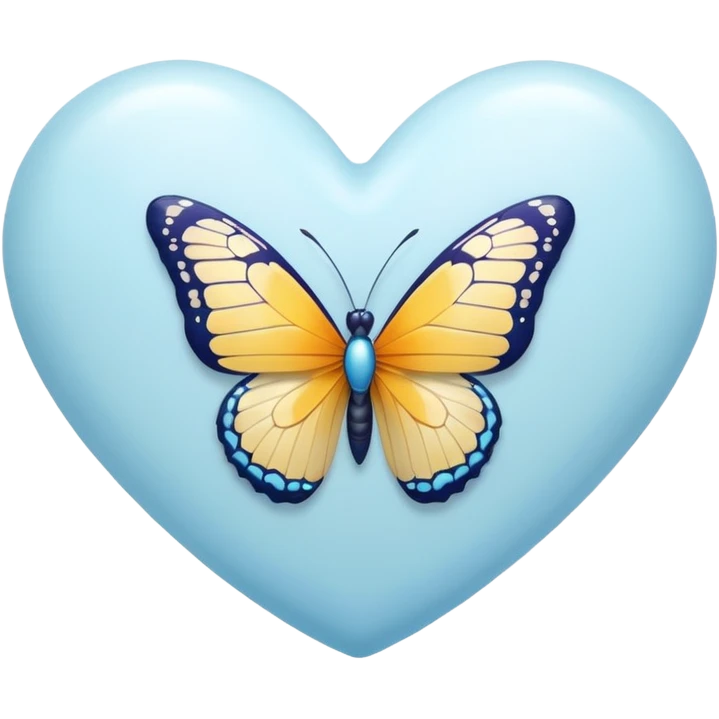 white heart with a butterfly emoji