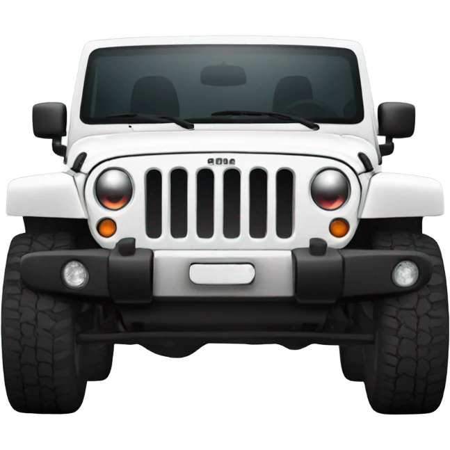 White jeep wrangler  emoji