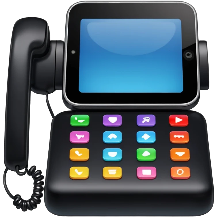 simple black phone emoji