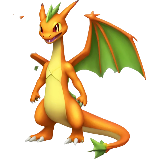 Metallic Flygon-Charizard full body emoji