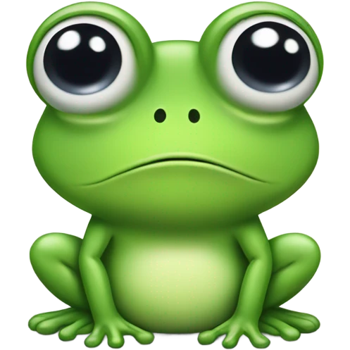 Cute stream of tears sad frog  emoji