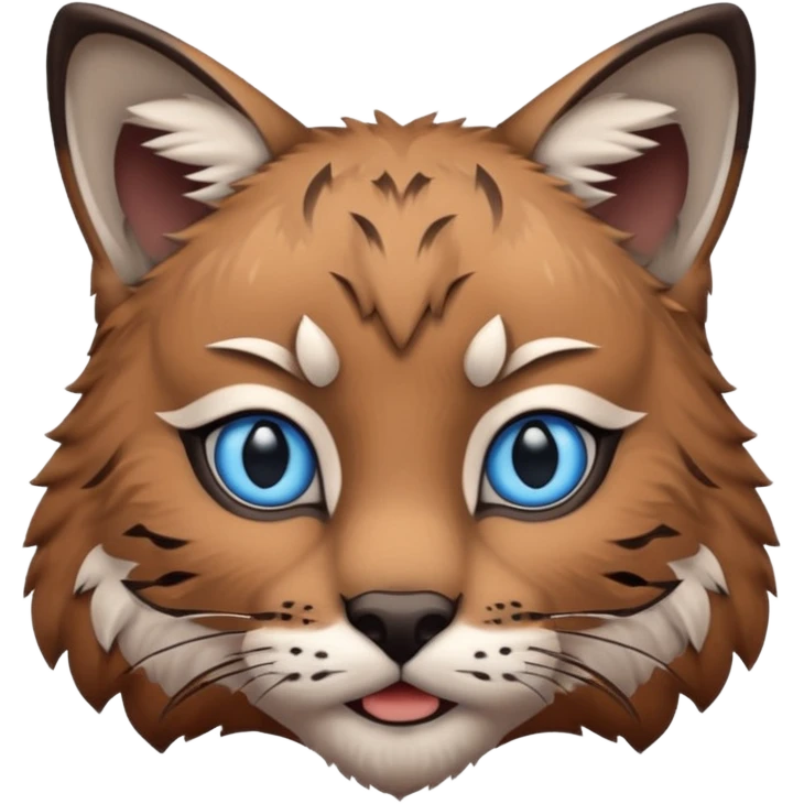 Bobcat with blue ees emoji