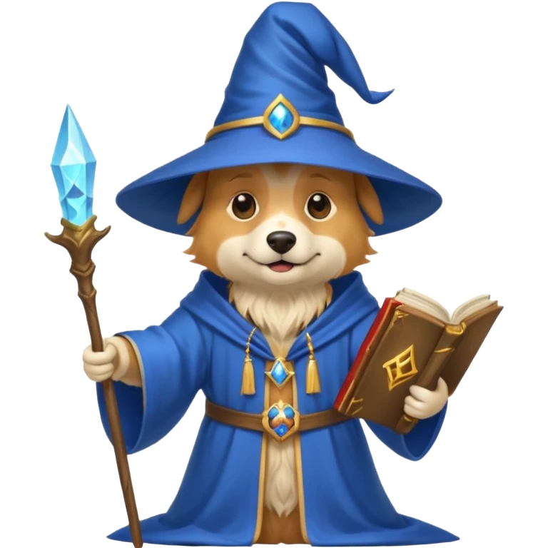 Dog wizard emoji