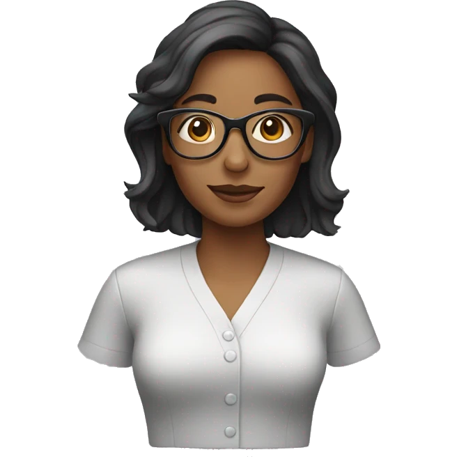 Woman with glasses emoji