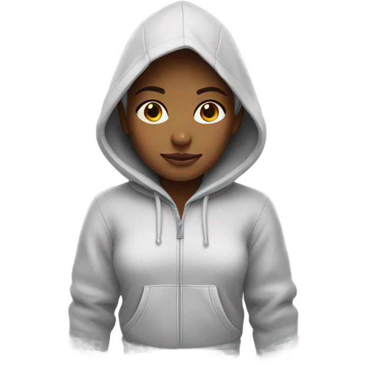 Girl wearing a hoodie  emoji