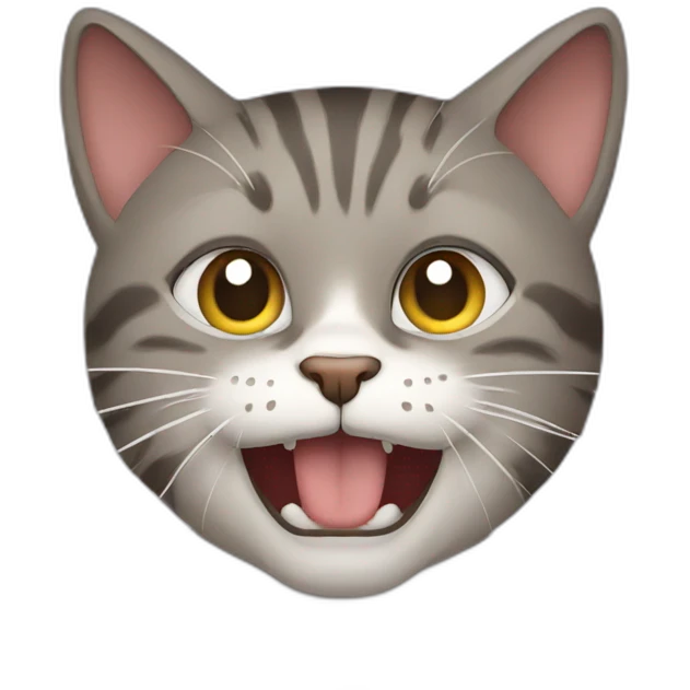 A cat choking emoji
