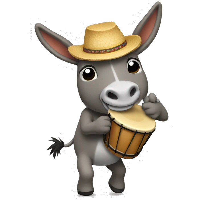 Burro tocando las congas emoji