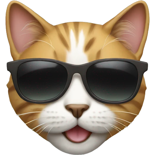 Cat with sunglasses emoji
