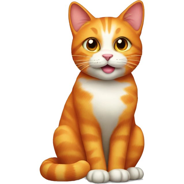Christmas orange cat emoji