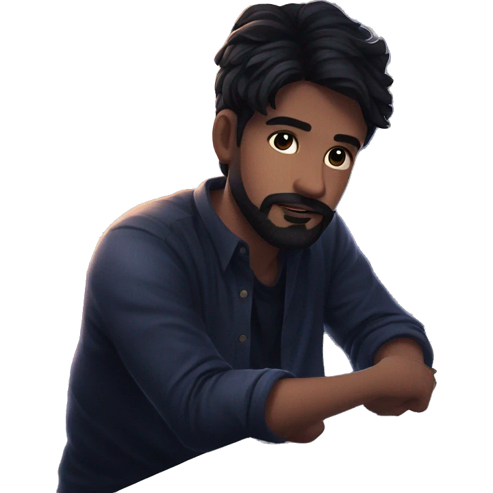 guy sitting by window sill emoji