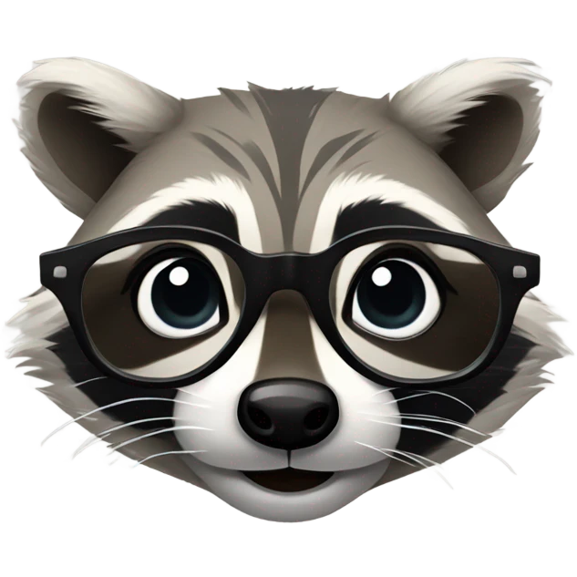 racoon with glasses emoji