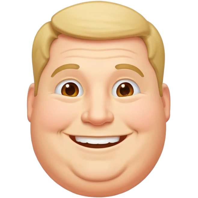 happy plump white man emoji