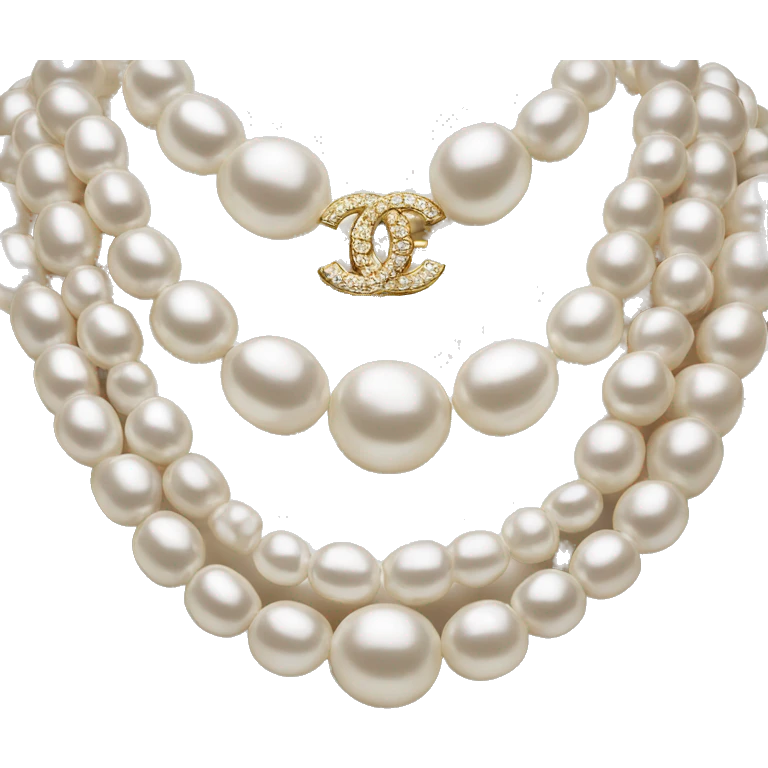 Chanel Three stack Pearl necklace  emoji