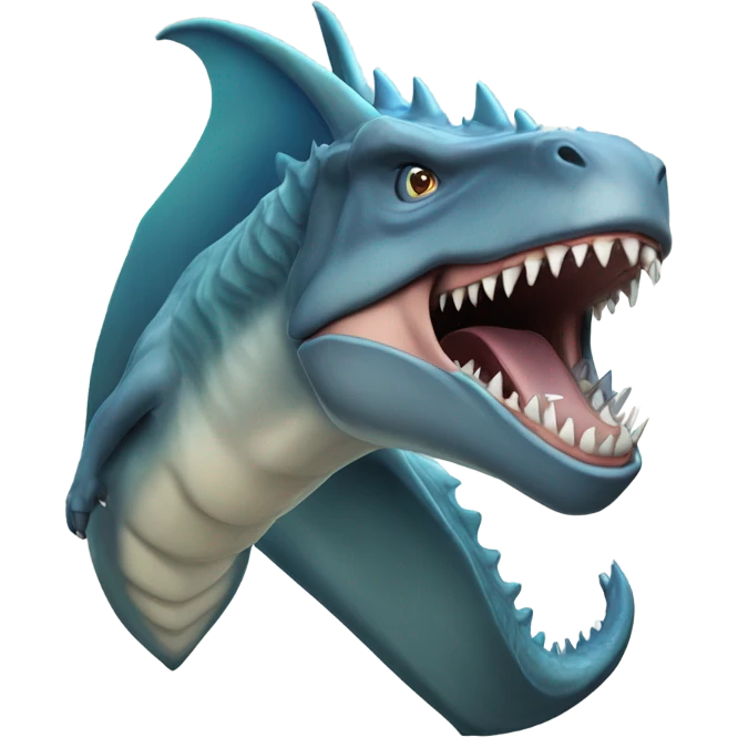 Dragon megalodon horse hybrid emoji