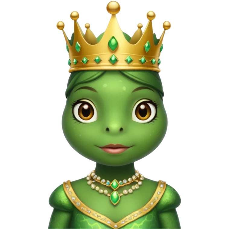 princess frog in royal outfit emoji