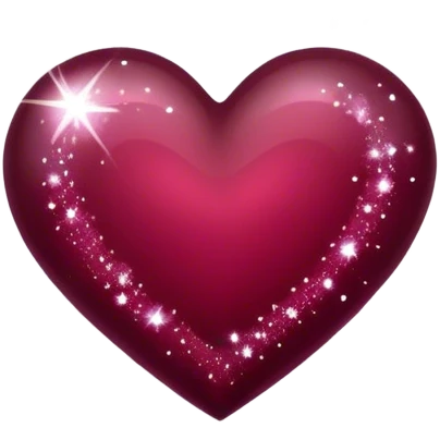 Burgundy heart sparkle  emoji