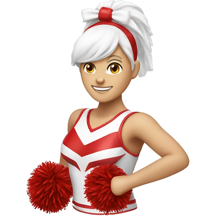 Red and white cheerleader pom-poms emoji