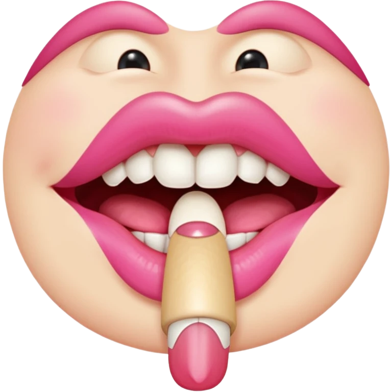 mouth biting its nail emoji