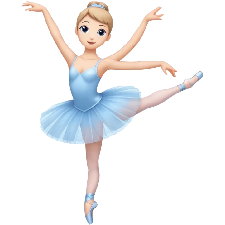 soft blue emojis that related to ballerina emoji