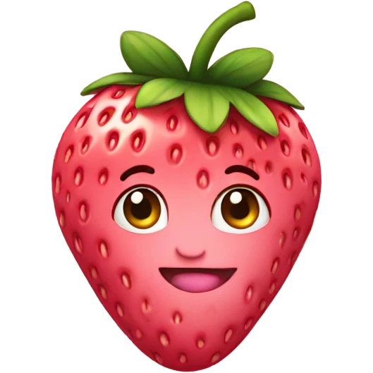 Pink strawberry  emoji